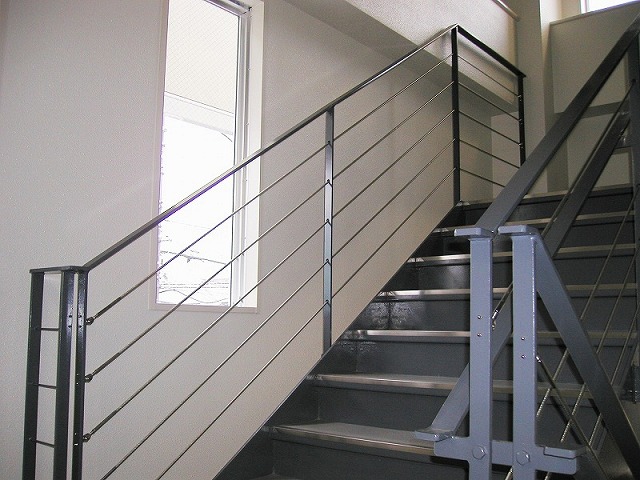 定番キャンバス サウスセントラルモール調節可能な手すり 階段 屋外階段 3-Step Style ss handrail